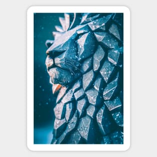 lion made out of ice Sticker